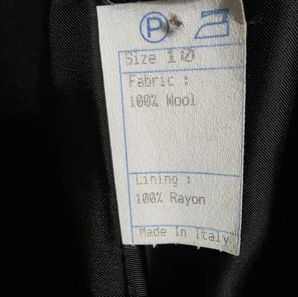 Cinzia Rocca By Rodel Black Winter Wool Coat w Fox Fur Trim Cuffs IT46/ US 16 - Picture 12 of 17